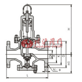 Y42X型不銹鋼水用減壓閥結構圖