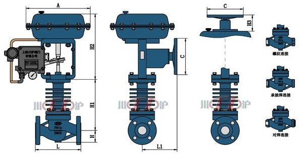 氣動高溫調節(jié)閥結構圖